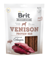 Brit Jerky Venison Protein Bar Dziczyzna - przysmak dla psa - 200 g