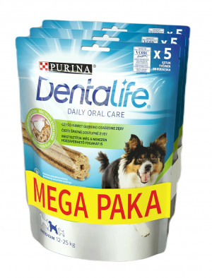 PURINA Dentalife Medium - przysmak dla psa - 3x115 g