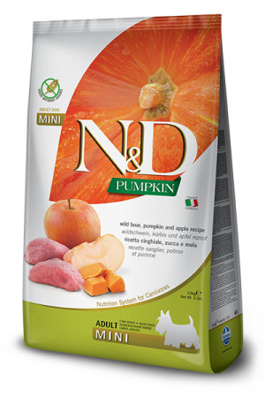 FARMINA N&D Pumpkin Boar&Apple Adult Mini - sucha karma dla psa - 2,5 kg