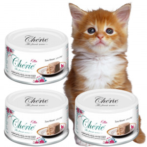 CHERIE Kitten Mus z tuńczyka - mokra karma dla kota - 3x80g