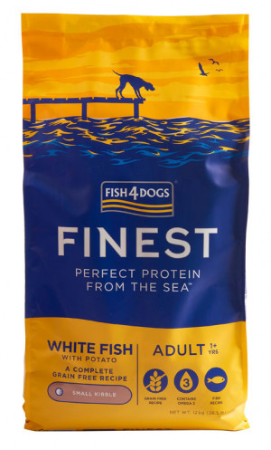 FISH4DOGS Finest Ocean White fish M/L - sucha karma dla psa - 12kg