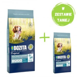 BOZITA Original Sensitive Digestion Jagnięcina i ryż - sucha karma dla psa - 12kg + GRATIS!