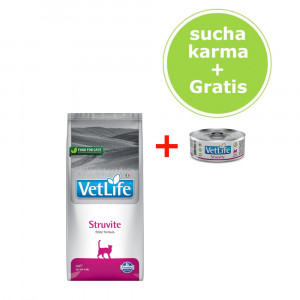 FARMINA Vet Life Struvite Feline - sucha karma dla kota - 2 kg + mokra karma - 85g GRATIS!