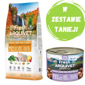 ARQUIVET Fresh Indyk i ryba oceaniczna - półwilgotna karma dla psa - 10kg + GRATIS!