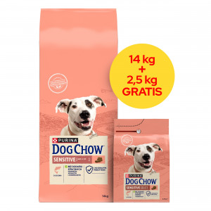 PURINA Dog Chow Sensitive Łosoś - sucha karma dla psa - 14 + 2,5kg