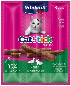 VITAKRAFT CatStick Classic Kaczka i królik - przysmak dla kota - 18 g