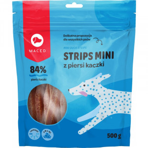 MACED Strips mini z piersi kaczki - przysmak dla psa - 500 g