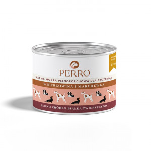 PERRO Junior Wieprzowina z marchewką - mokra karma dla psa - 410g
