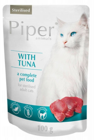 DOLINA NOTECI Piper Sterilised z tuńczykiem - mokra karma dla kotów sterylizowanych - 100 g