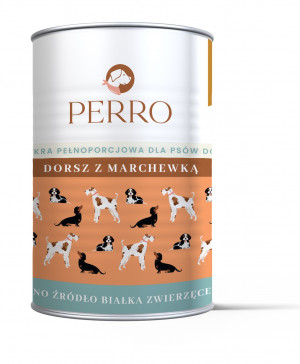 PERRO Dorsz z marchewką - mokra karma dla psa - 410g