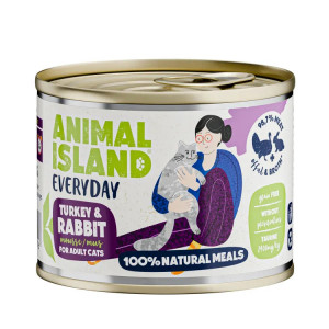 ANIMAL ISLAND Everyday Indyk i królik - mokra karma dla kota - 200g