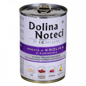 DOLINA NOTECI Premium bogata w królika z żurawiną - mokra karma dla psa - 400 g