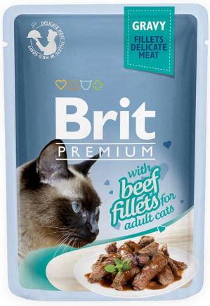 BRIT Premium Gravy with Beef Fillets - mokra karma dla kota - 85 g