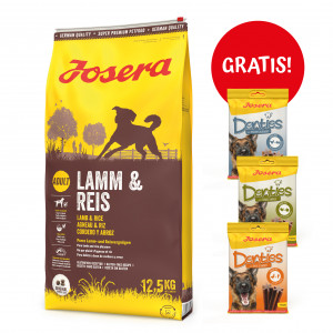 JOSERA Jagnięcina z ryżem - sucha karma dla psa - 12,5kg + GRATIS