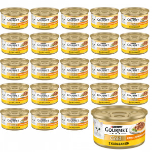 Gourmet Gold Sauce Delights - mokra karma dla kota z kurczakiem - 24x85 g