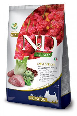 FARMINA N&D Quinoa Dog Digestion Adult Mini - sucha karma dla psa - 800 g