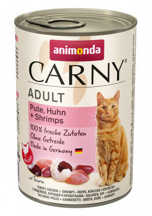 ANIMONDA Carny Adult indyk, kurczak, krewetki - mokra karma dla kota - 400g