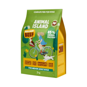 ANIMAL ISLAND Brilliant beef Wołowina - sucha karma dla psa - 3kg