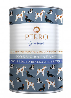 PERRO Gourmet Koza z batatami - mokra karma dla psa - 400g