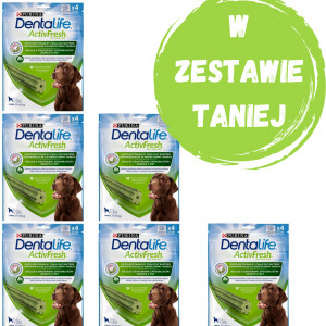 PURINA Dentalife Active Fresh Large - przekąska dentystyczna dla psa - 3x142g + 3x142g GRATIS!