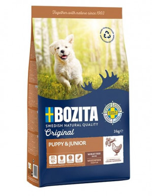 BOZITA Original Puppy & Junior Kurczak - sucha karma dla psa - 3kg