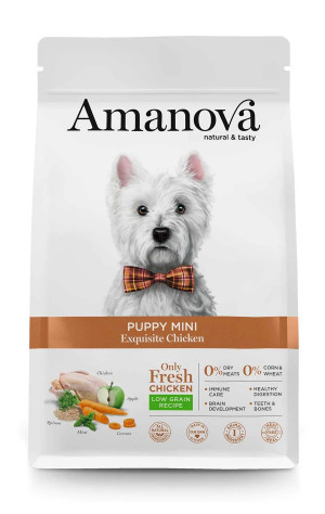 AMANOVA Puppy Mini Exquisite Chicken - sucha karma dla psa - 2kg