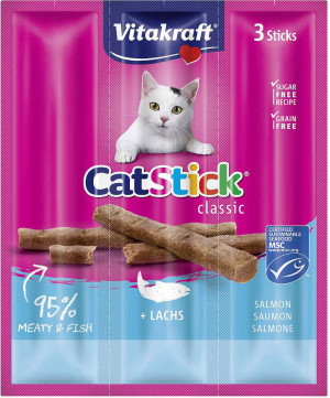 VITAKRAFT CatStick Classic Łosoś - przysmak dla kota - 18 g
