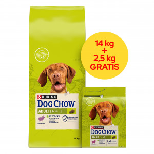 PURINA Dog Chow Adult Jagnięcina - sucha karma dla psa - 14 + 2,5kg