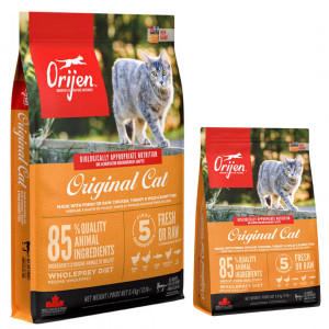 ORIJEN Original Cat - sucha karma dla kota - 5,4kg + GRATIS!