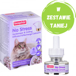 BEAPHAR No Stress Calming Diffuser Cat - aromatyzer behawioralny dla kotów - 30ml + wkład - 30ml