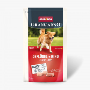 ANIMONDA Gran Carno Senior Drób z wołowiną - sucha karma dla psa - 4kg + GRATIS