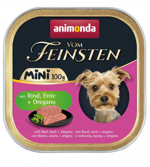 ANIMONDA Vom Feinsten Adult Mini Wołowina, kaczka i oregano - mokra karma dla psa - 100g