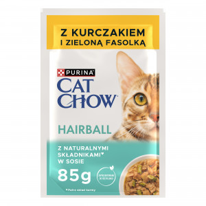 PURINA Cat Chow Hairball Kurczak i fasola - mokra karma dla kota - 4 x 85g