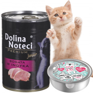 DOLINA NOTECI Premium Junior bogata w indyka - karma dla kota - 400g + GRATIS!