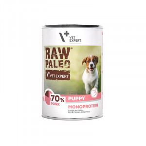 VETEXPERT Raw Paleo Puppy Monoprotein Wieprzowina - mokra karma dla szczeniąt - 400g