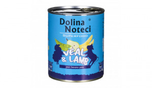 DOLINA NOTECI Superfood z cielęciną i jagnięciną - mokra karma dla psa - 800 g