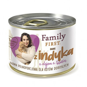 FAMILY FIRST Adult Danie z indykiem - mokra karma dla kota - 200g 