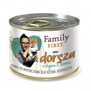 FAMILY FIRST Adult Danie z dorszem - mokra karma dla kota - 200g 