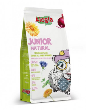 ALEGIA Junior Natural - karma dla świnki morskiej - 650 g 