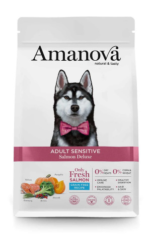 AMANOVA Adult Sensitive Salmon Deluxe - sucha karma dla psa - 2kg