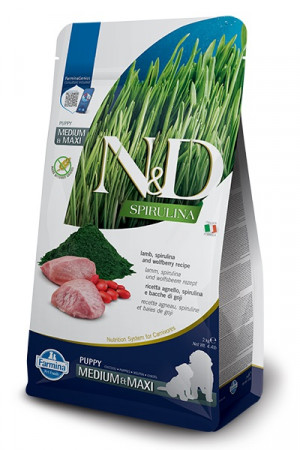 FARMINA N&D SPIRULINA LAMB PUPPY MED/MAXI 7kg