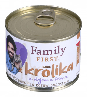 FAMILY FIRST Danie z królika - mokra karma dla kota - 200g 