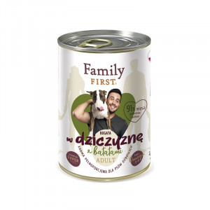 FamilyFirst Bogata w dziczyznę+batat adult 400g