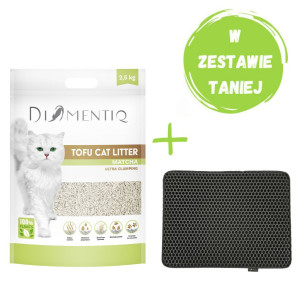 DIAMENTIQ Tofu Matcha Ultra clumping - żwirek roślinny - 2,5kg + GRATIS!