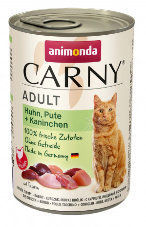 ANIMONDA Carny Adult Kurczak, indyk, królik - mokra karma dla kota - 400g