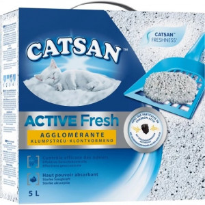 CATSAN Active Fresh - zbrylający żwirek dla kota bentonitowy - 5 l