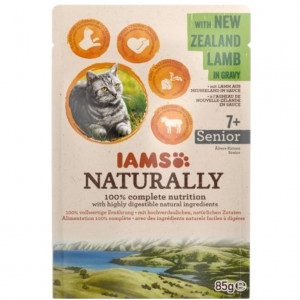 IAMS Naturally Senior z jagnięciną nowozelandzką w sosie - mokra karma dla kota - 85 g