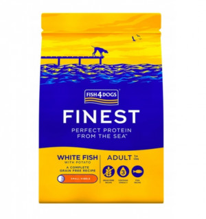 FISH4DOGS Finest Ocean White fish Small Adult - sucha karma dla psa - 1,5kg