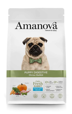 AMANOVA Puppy Digestive Divine Rabbit - sucha karma dla psa - 2kg