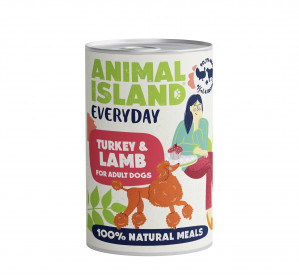 ANIMAL ISLAND Everyday Indyk i jagnięcina - mokra karma dla psa - 400g